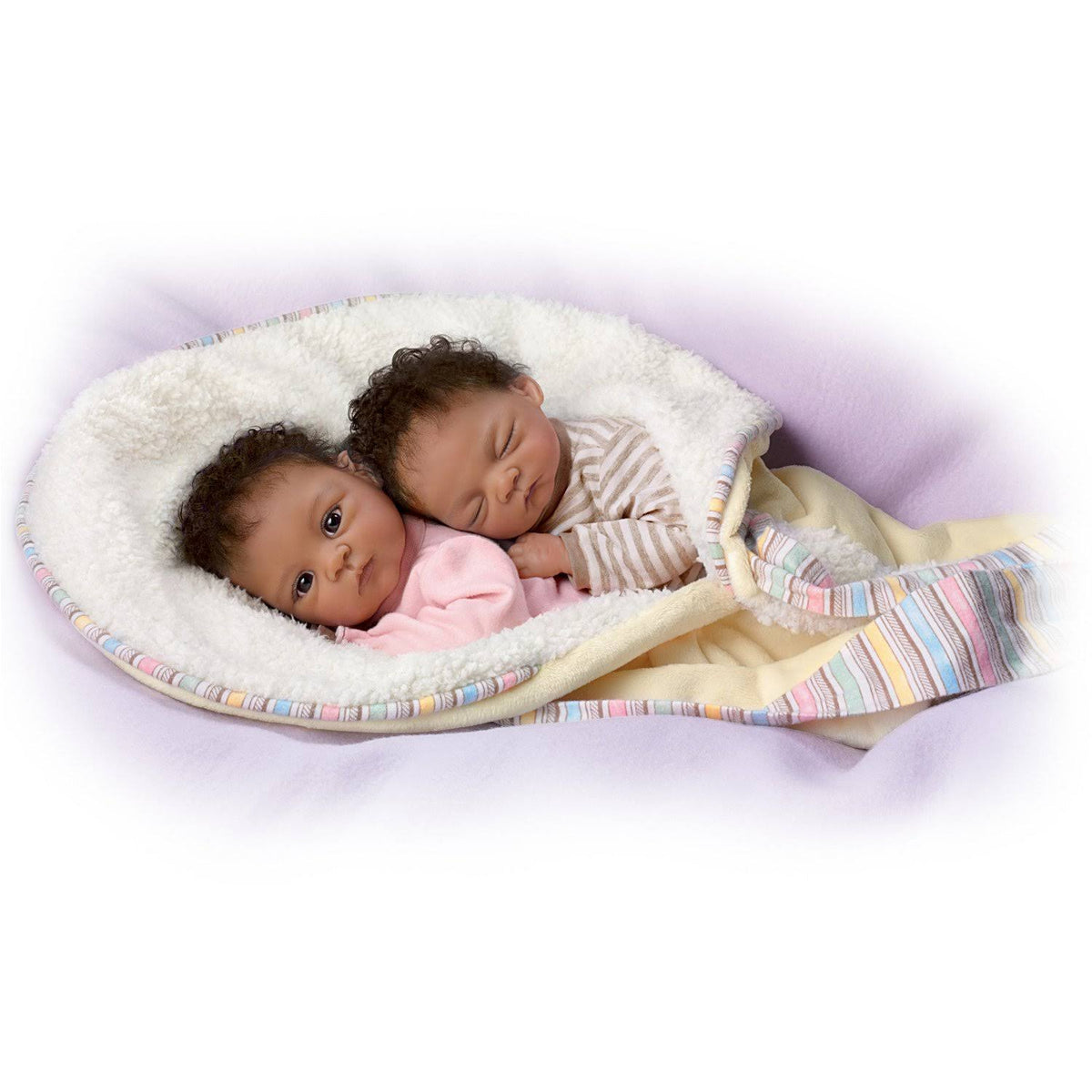 13-Inch Realistic Newborn African-American Baby Doll M741