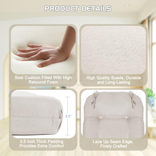 Blue Suede Rocking Chair Cushion Set X562