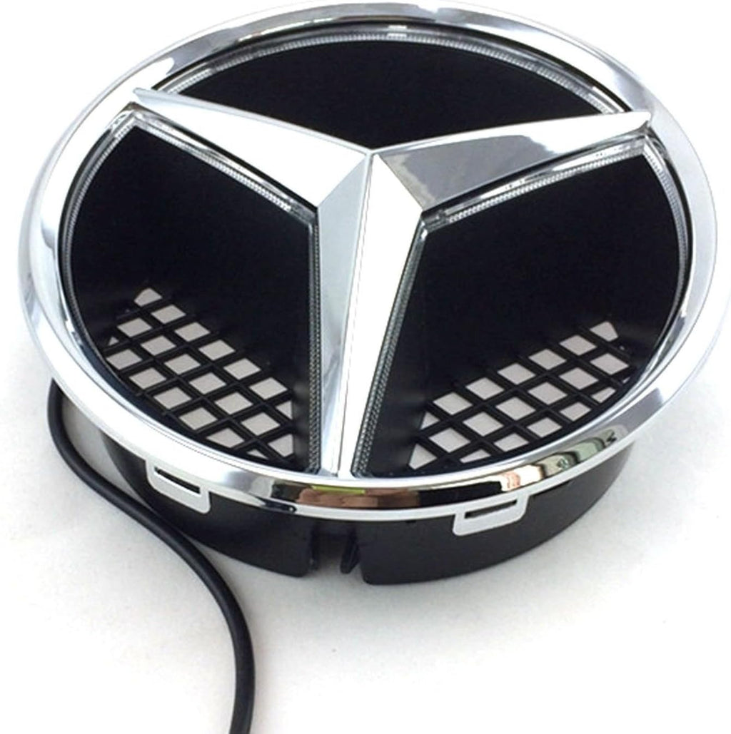 Car Front Grille Star Emblem LED Logo Light White Pack of 2 Z798