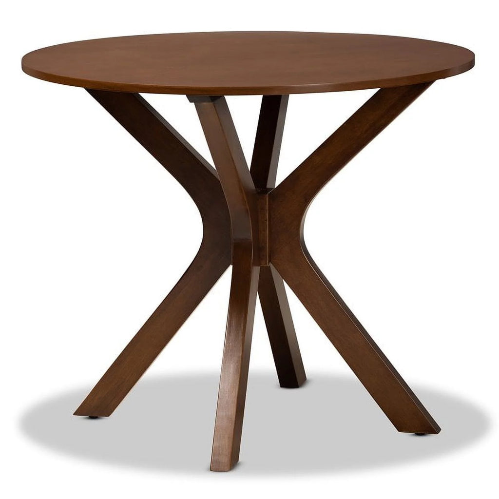 Mahogany Walnut Brown Round Wood Dining Table S226436