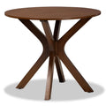 Mahogany Walnut Brown Round Wood Dining Table S226436