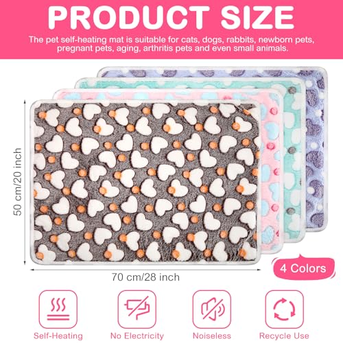 4 Pack Self Warming Cat Bed with Removable Cover, 16 x 20 Inches G68721