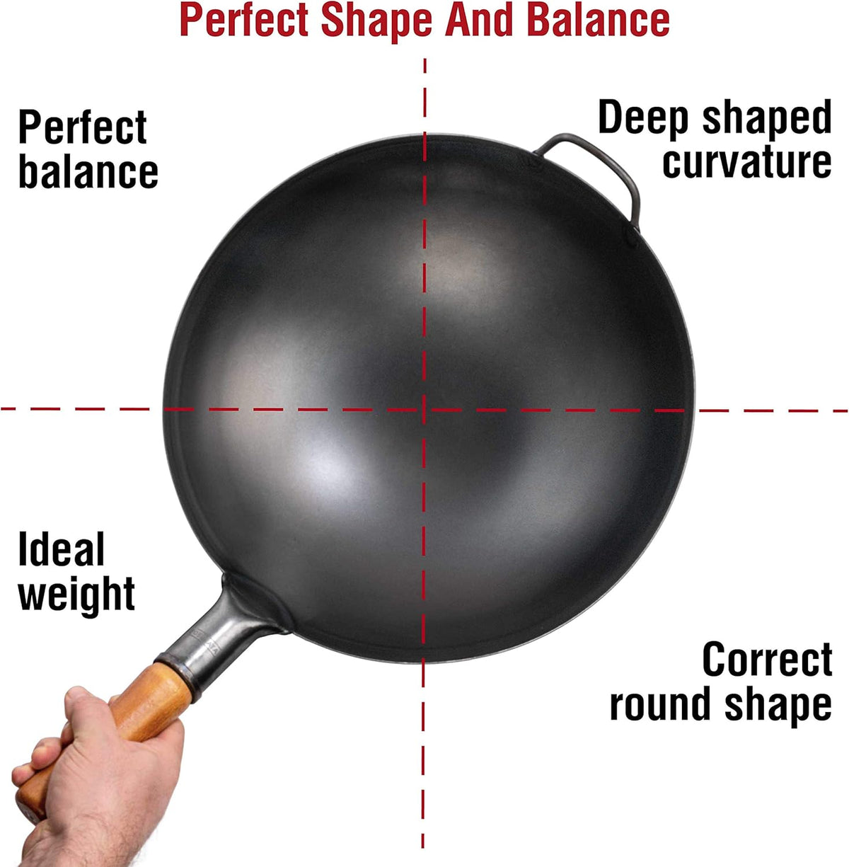 14" Carbon Steel Wok Pan E331
