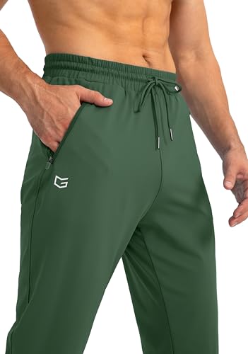 Men's Sweatpants with Zipper Pockets Tapered Joggers Athletic Pants A608