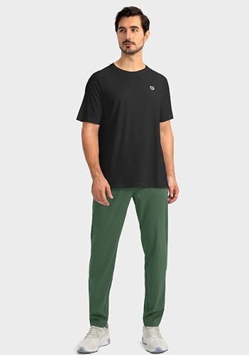 Men's Sweatpants with Zipper Pockets Tapered Joggers Athletic Pants A608