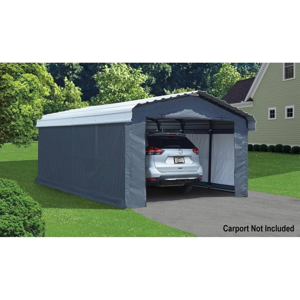 Enclosure Kit for 10 x 15 ft. Carport Grey F72151