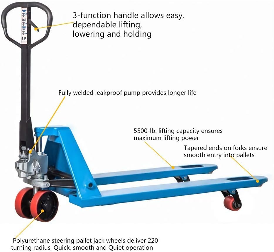 Heavy Duty Manual Pallet Truck 5500 lb. 27"x 48" R903