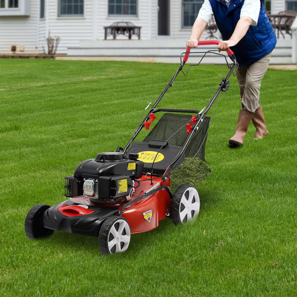 Self Propelled 20-inch 140cc 4-Stroke Gas Lawn Mower with Bagger M624419