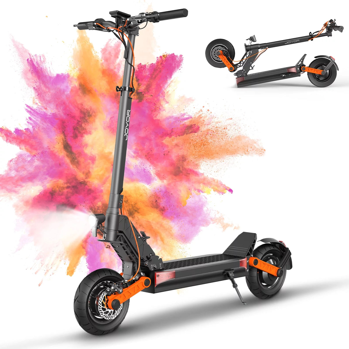 Dual Motor Electric Scooter, 2000W Up to 37 MPH & 50 Miles, 10 Off-Road Tires O402