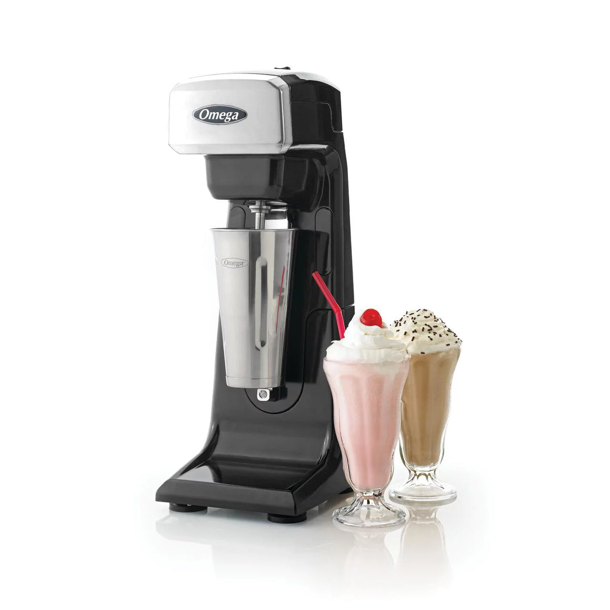 Black Single Spindle Milkshake Maker with 28oz Stainless Steel Cup R8087