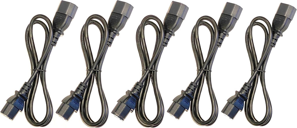 3 Foot IEC 320 NEMA C13 C14 10A 18AWG AC Power Cord N17514