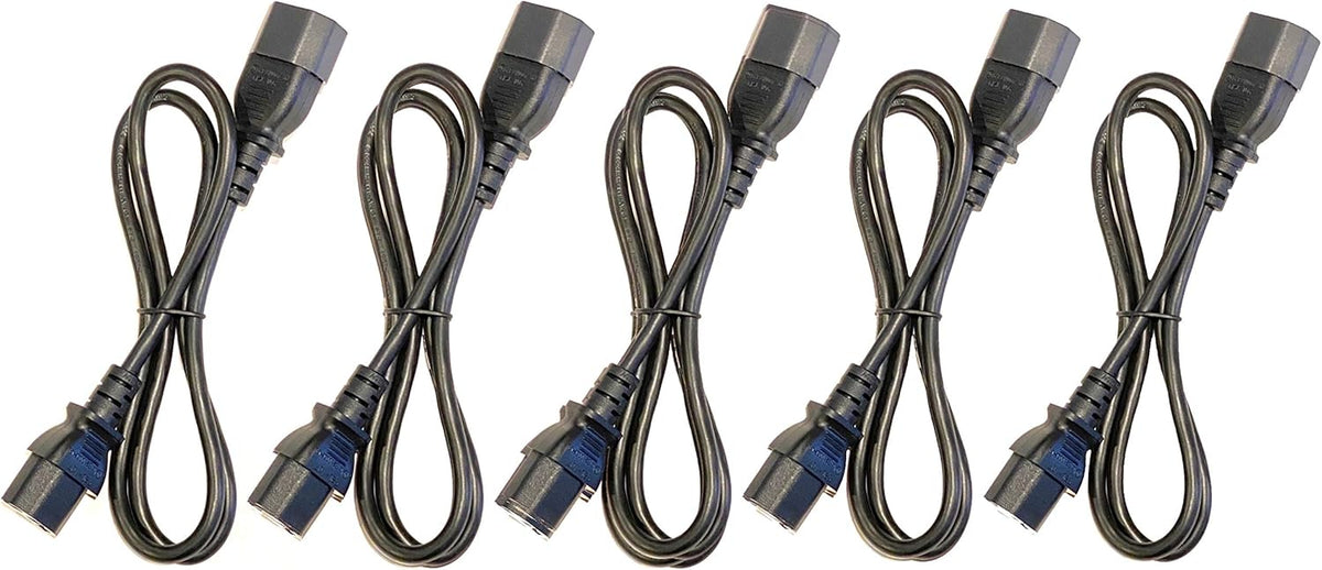 3 Foot IEC 320 NEMA C13 C14 10A 18AWG AC Power Cord N17514