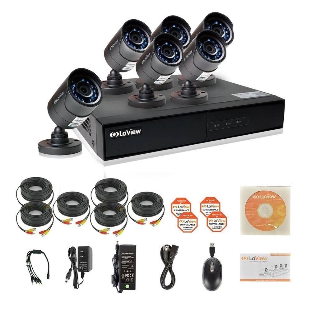 6 HD 720p Security Camera System, 8 Channel CCTV U7273