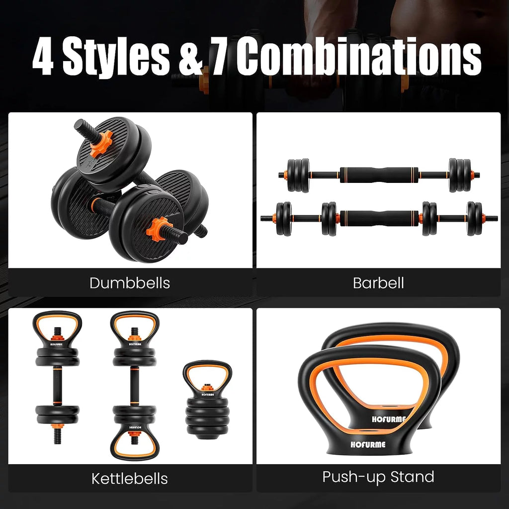 Adjustable Dumbbell Set Black T180