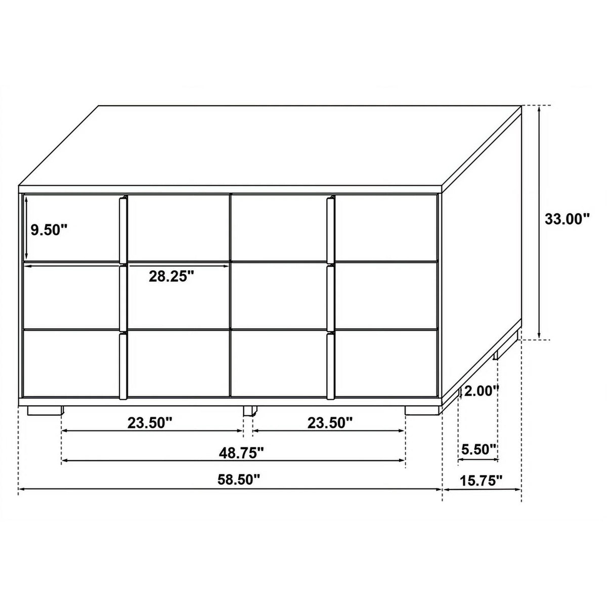 4-piece Contemporary Wood Eastern King Bedroom Set White and Gold N304