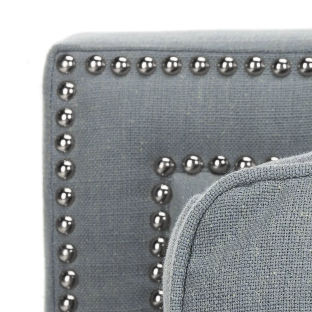 Sky Blue Club Chair with Silver Nail Head X8175