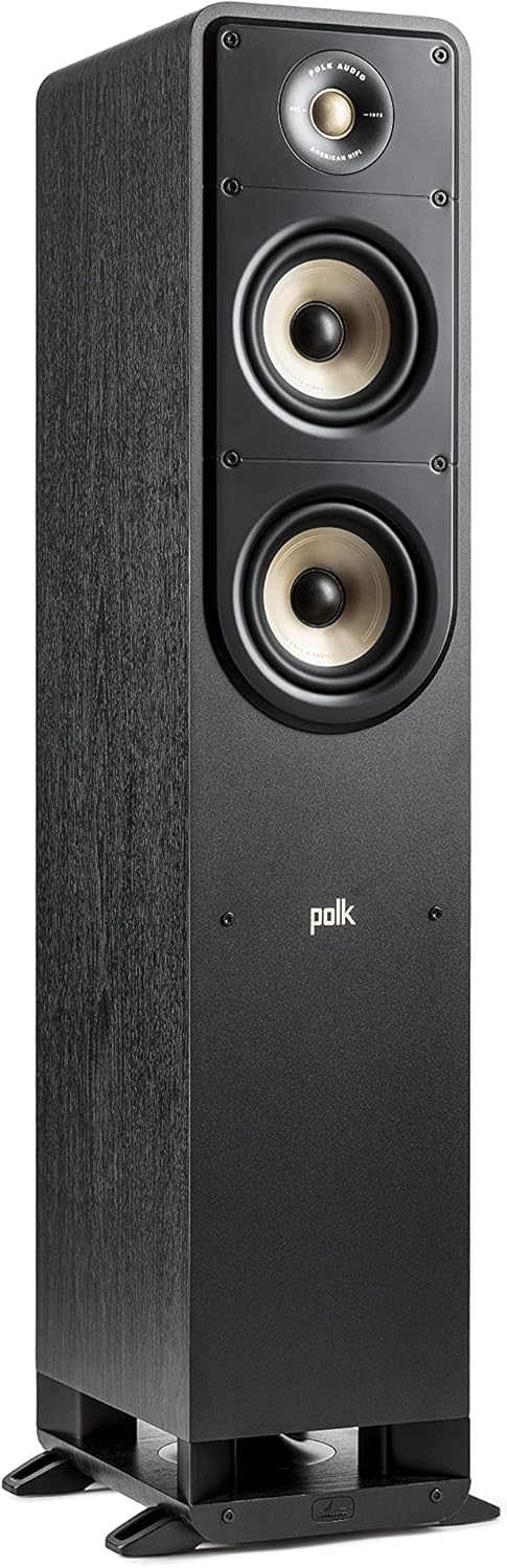 Black Tower Speaker with 1" Tweeter & (2) 5.25" Woofers N90855