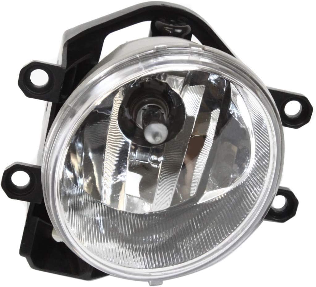 Fog Light Assembly for Toyota Prius C 2012 2013 2014 Driver and Passenger Side Pair Halogen Round W9259