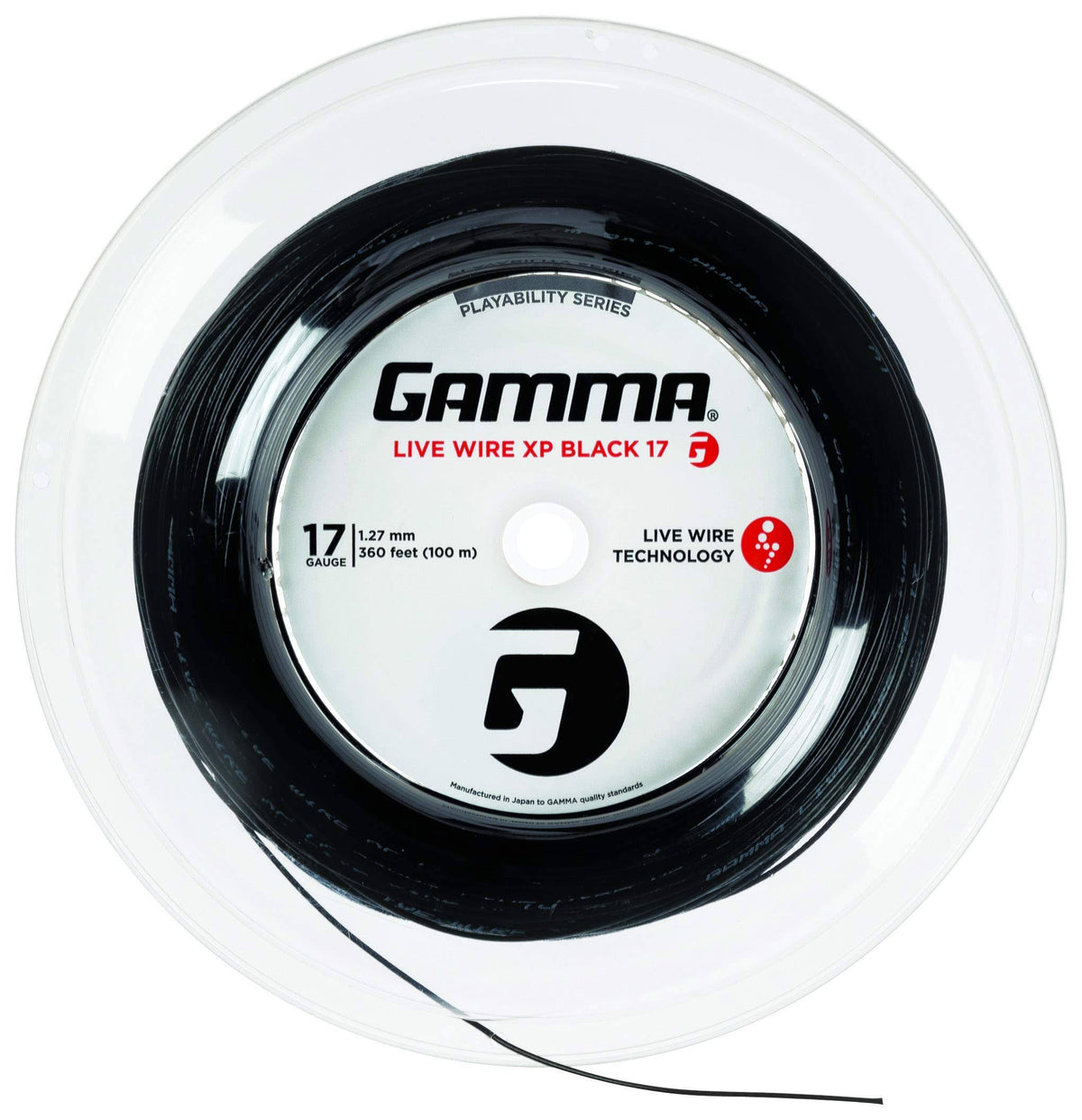 Black 17g Tennis String Reel K7950