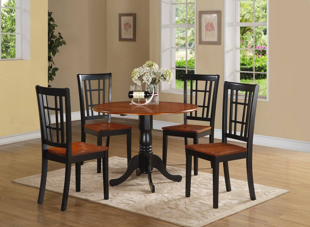 5 Piece Kitchen Table Set with 4 Wood Chairs A1018