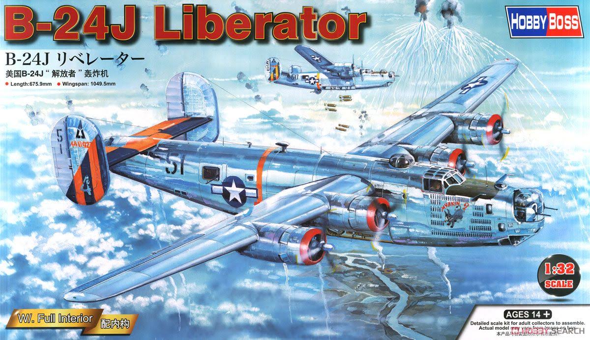 1/32 Consolidated B-24J Liberator Plastic Model Kit K930