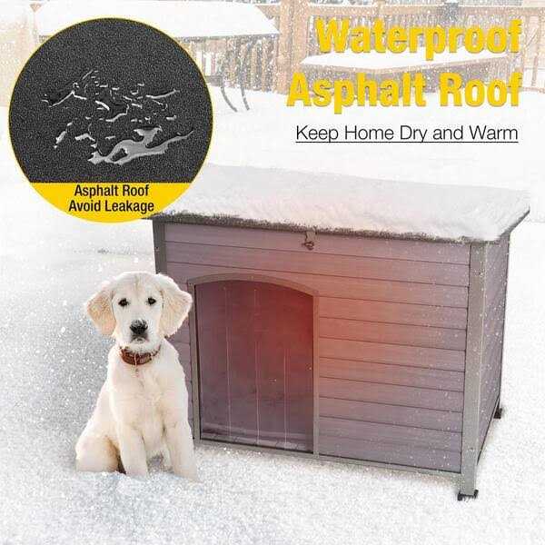 Insulated Outdoor Dog House with Waterproof Roof Y1304