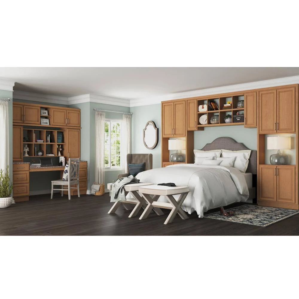 Medium Oak Diagonal Corner Wall Kitchen Cabinet J29206