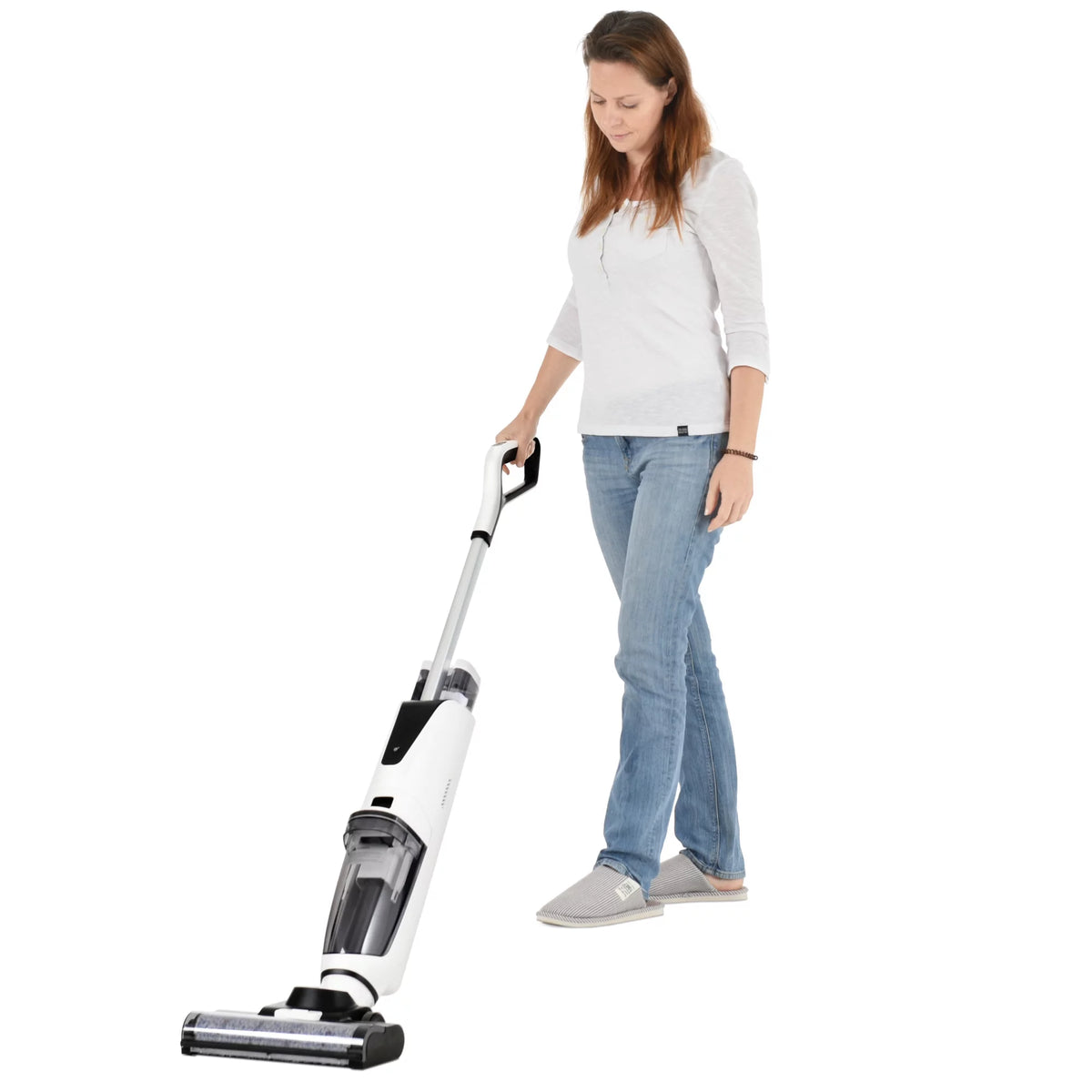 Wireless Wet/Dry Vacuum Cleaner with Two Tank System and LED Display I832