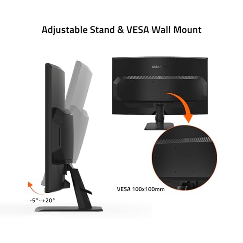 31.5" 165Hz 1440P Curved Gaming Monitor, VA 1500R Display, Black E63275