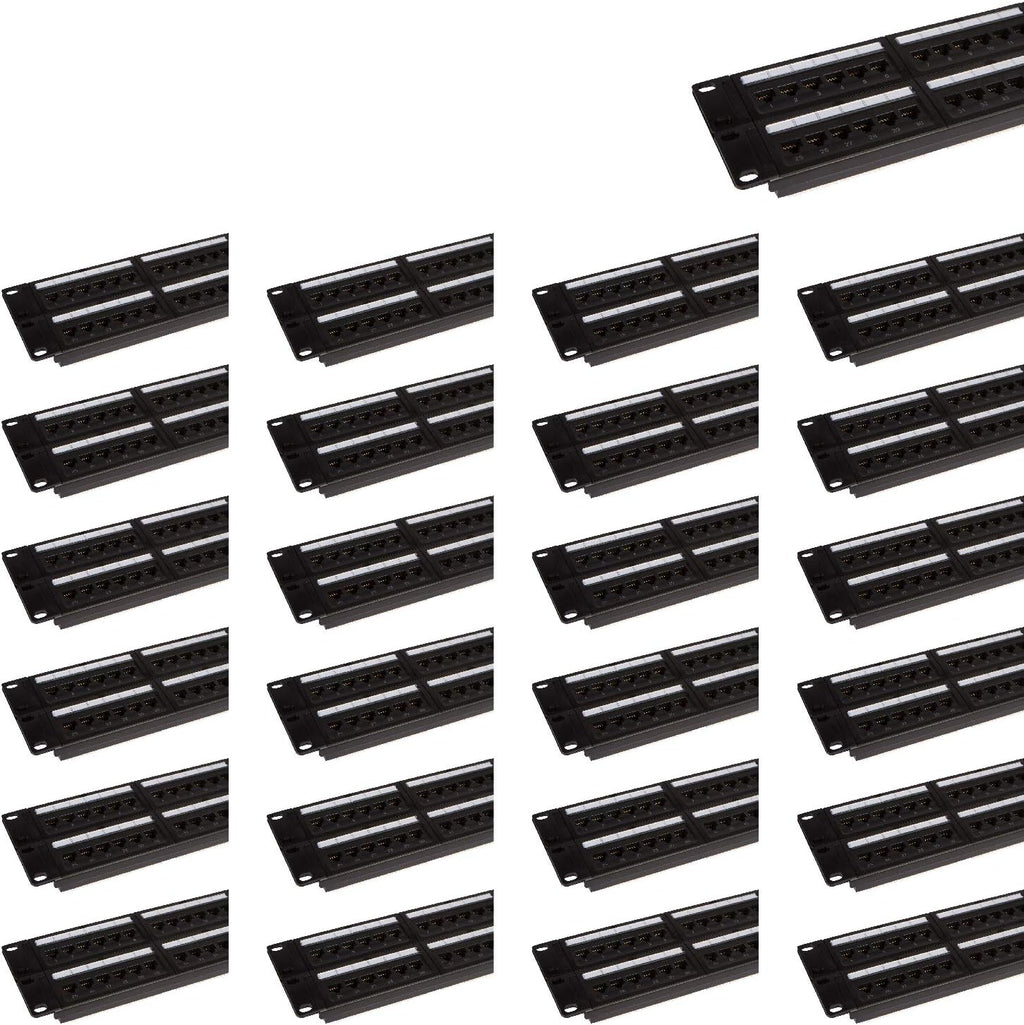 24 Port Cat6 RJ45 Patch Panel Pack of 2 B782