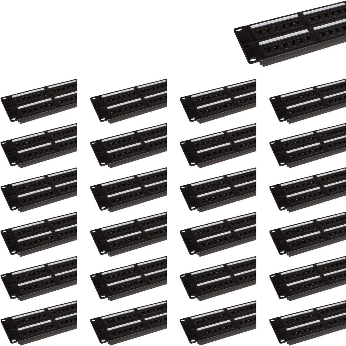 24 Port Cat6 RJ45 Patch Panel Pack of 2 B782