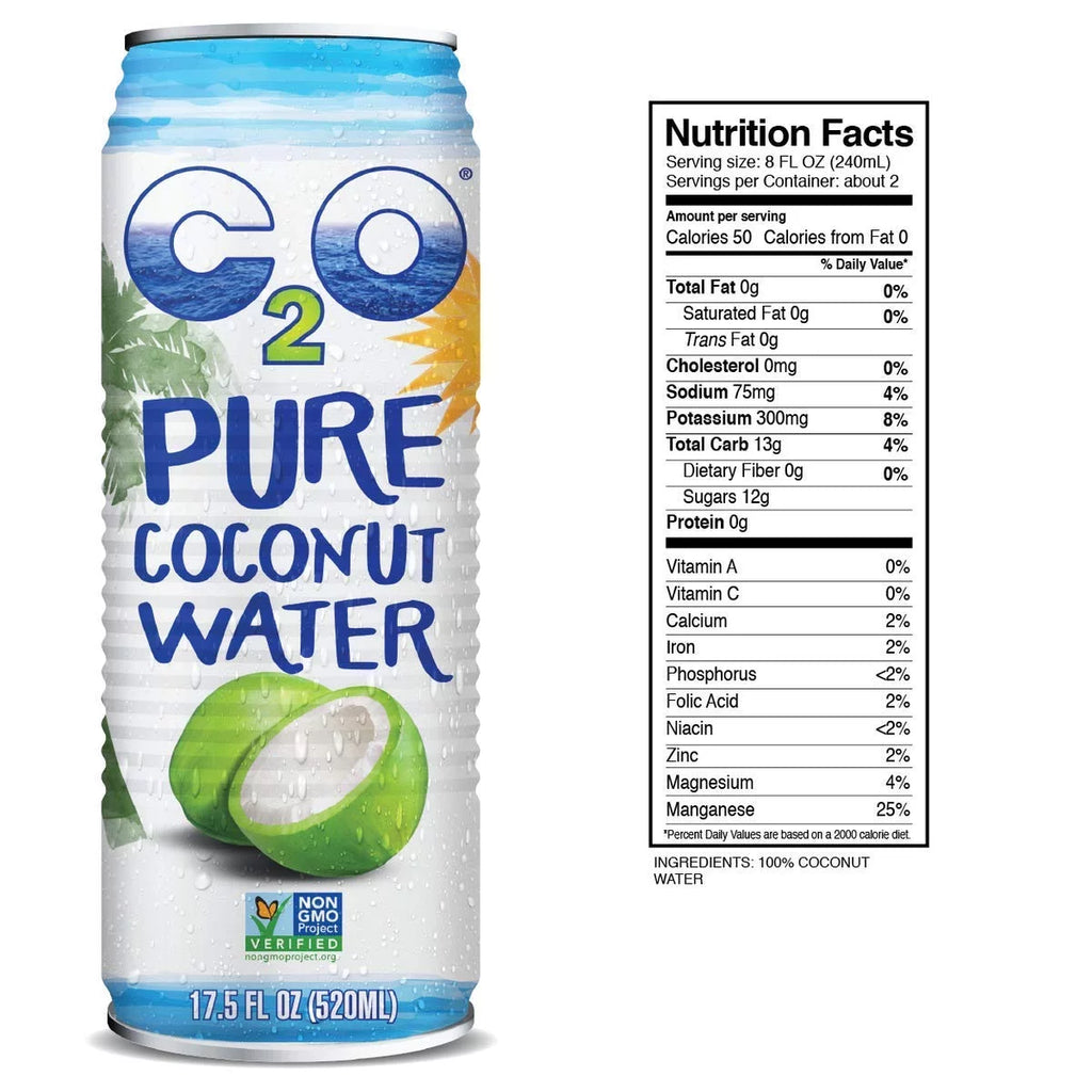 17.5 FL OZ Pack of 12 Pure Coconut Water G7838
