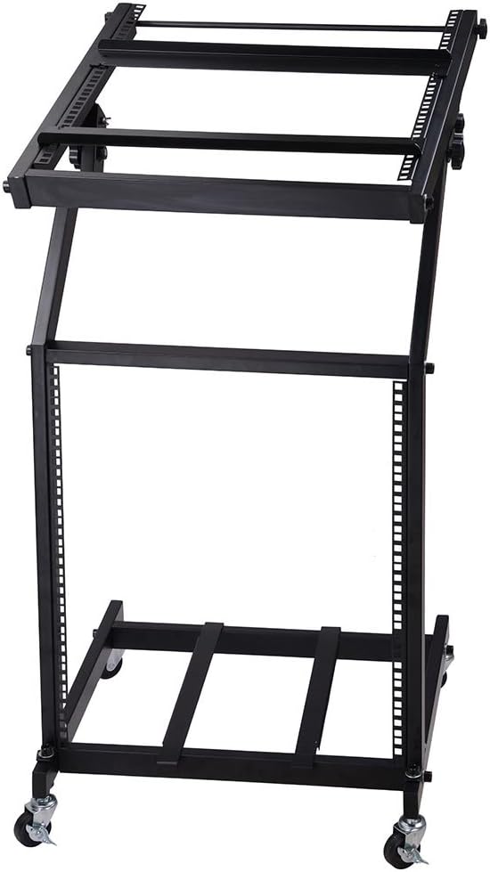 Adjustable Rack Mount Rolling DJ Mixer Stand 12U X688
