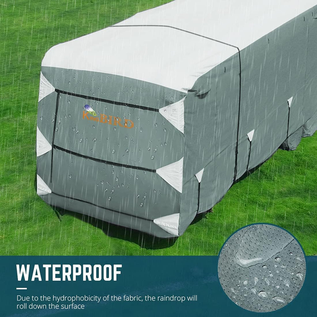 22'-24' Waterproof Breathable RV Cover with Straps & Tire Covers N648981