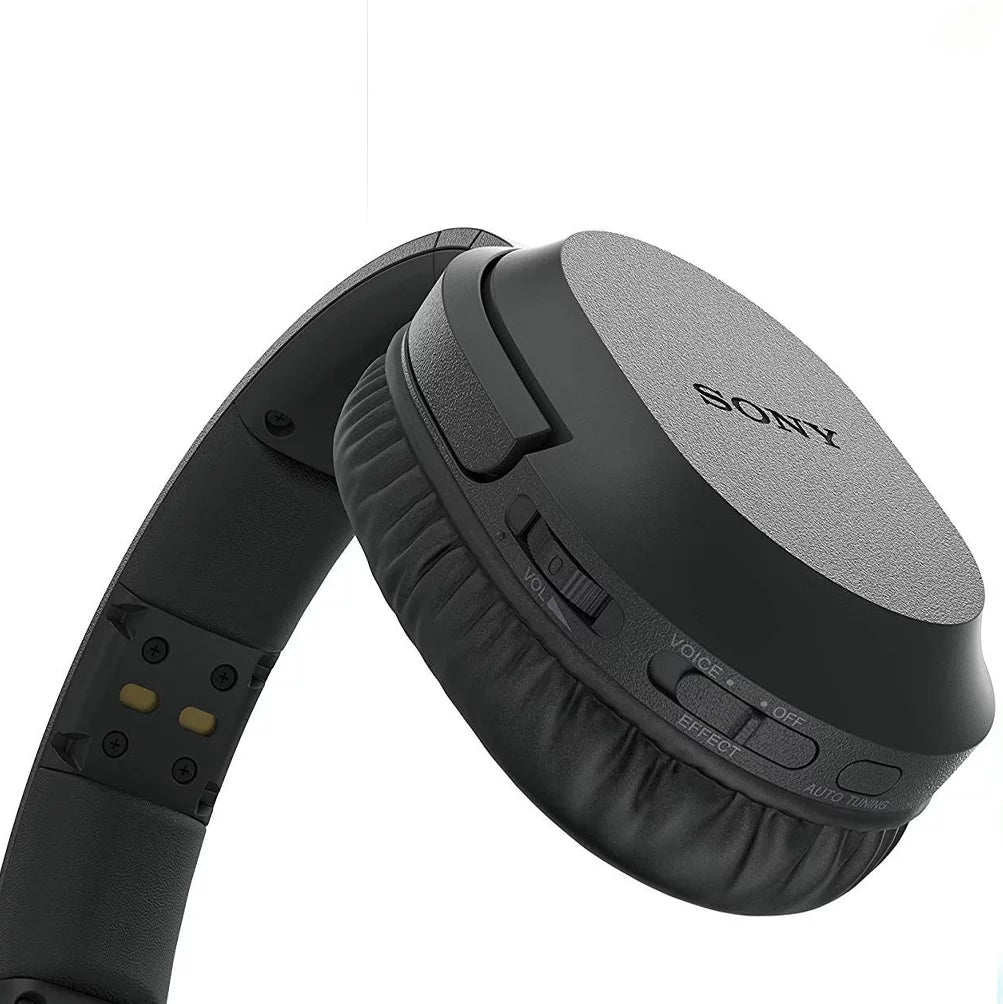 Wireless Over Ear Headphones with Transmitter Dock and RCA Plug Y-Adapter U780376
