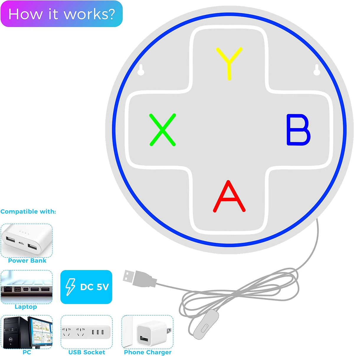 Game Controller LED Neon Sign Y38275