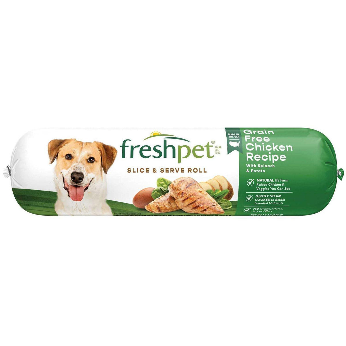 Grain Free Chicken Recipe Slice & Serve Roll Dog Food M33707