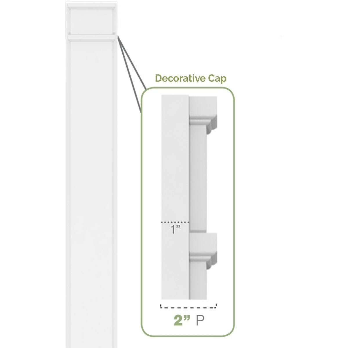 Fluted PVC Pilaster with Capital & Base (Pair) W896371