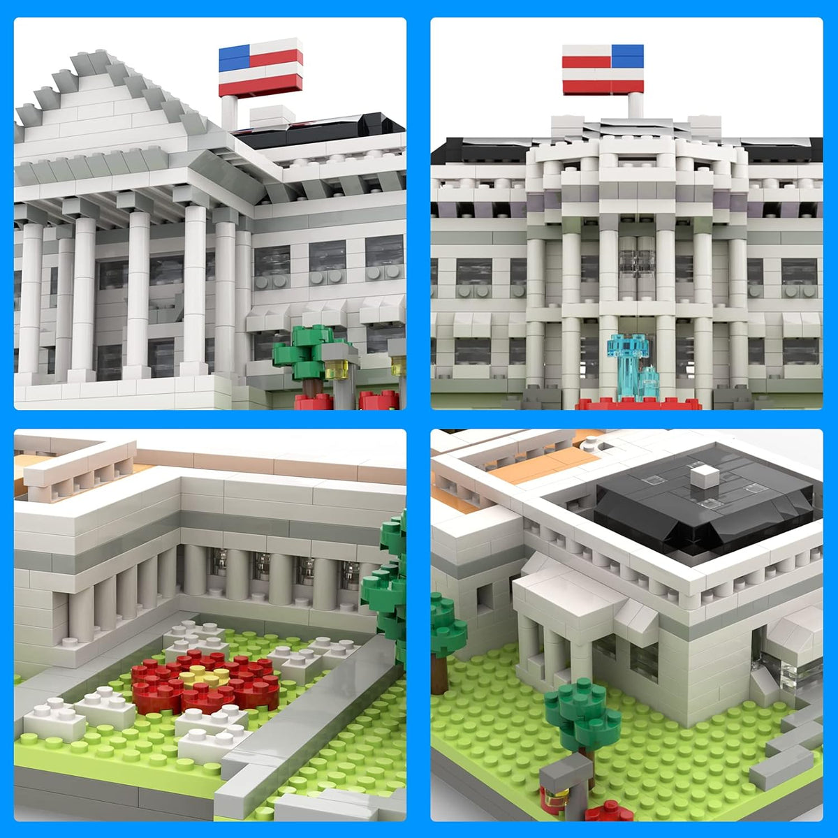 Micro Mini Blocks White House Model Set 3000 Pieces Building Architecture Toys H118