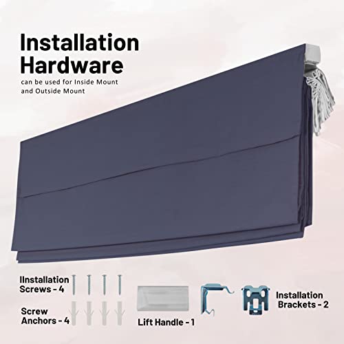 Blackout Roman Window Shade, 33" W X 64" H S4649