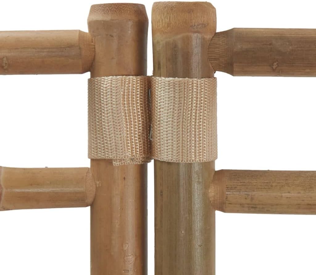 78.7" Bamboo and Canvas Folding Room Divider T6810