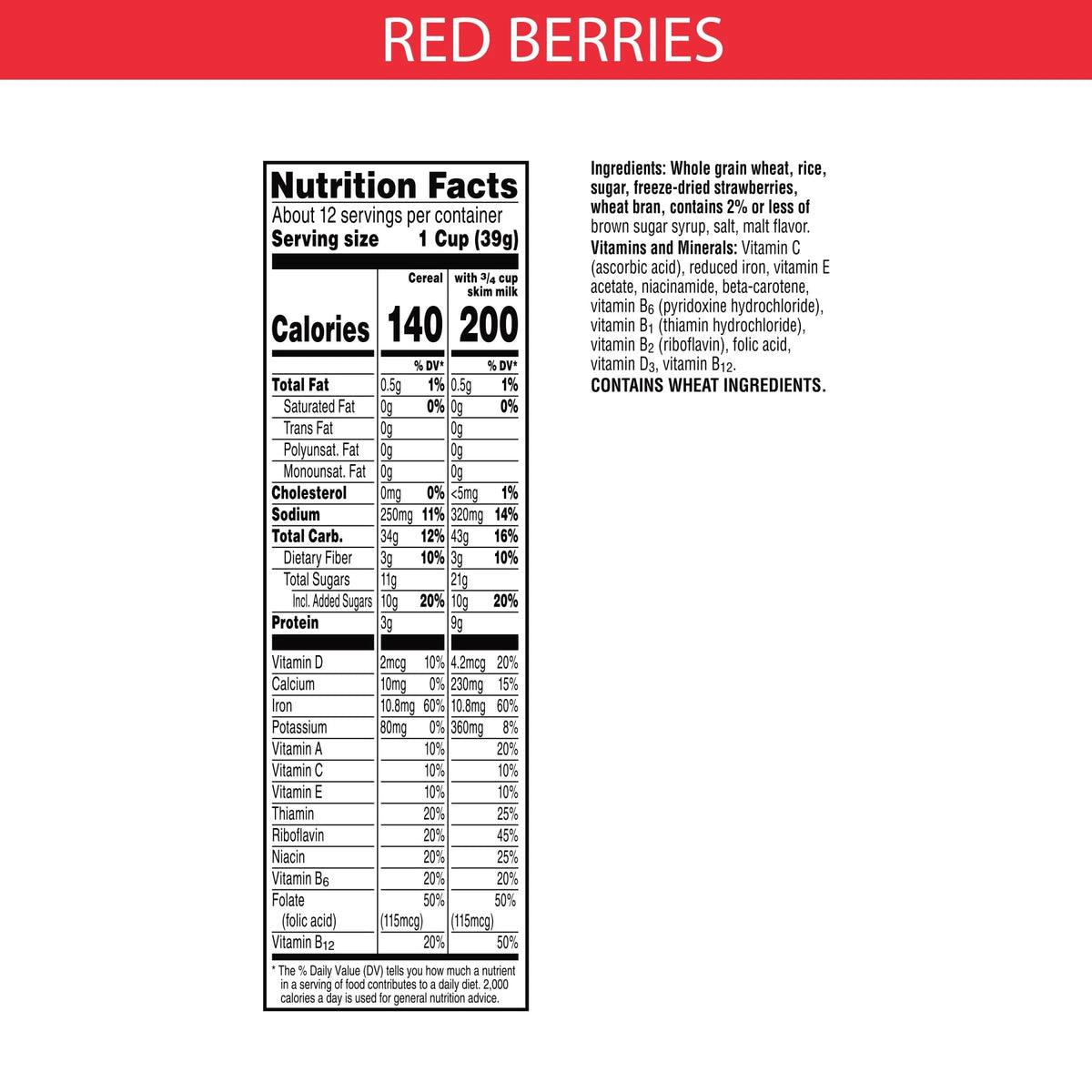 Red Berries Cold Breakfast Cereal (Pack of 3) Y34304