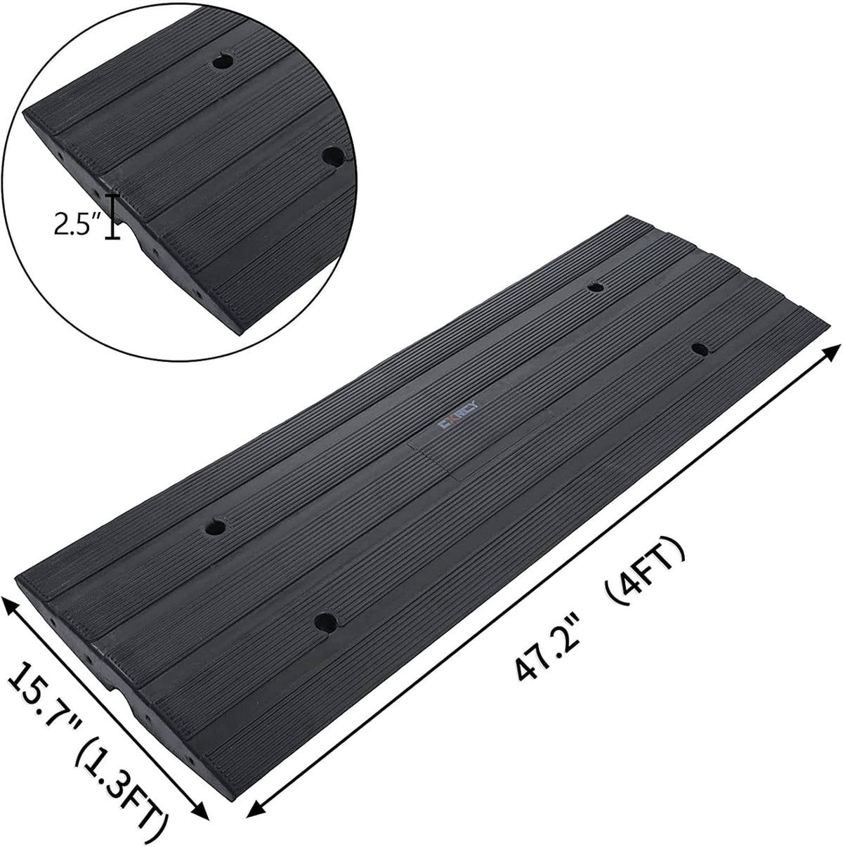 3PCS Rubber Heavy Duty Driveway Curb Ramps Y49020