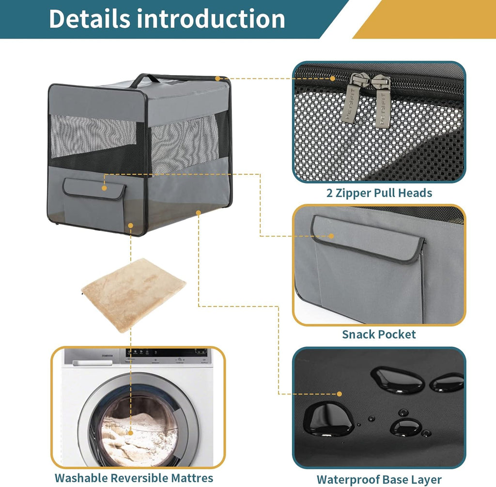 Collapsible Large Dog Travel Crate L2118