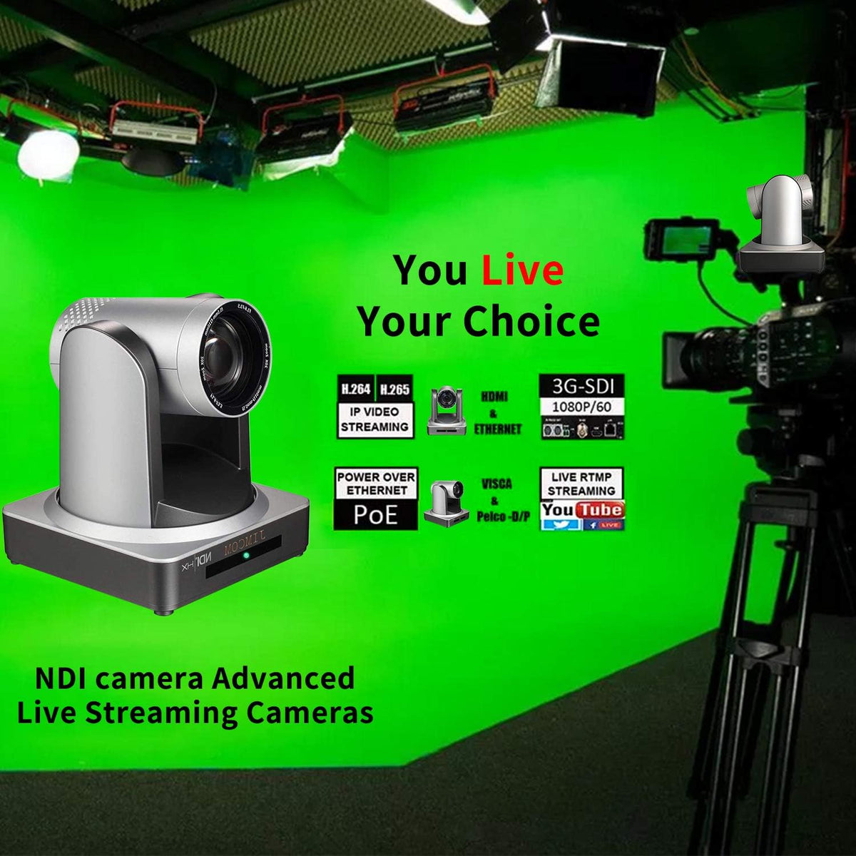 20X NDI HX PoE PTZ Camera W694