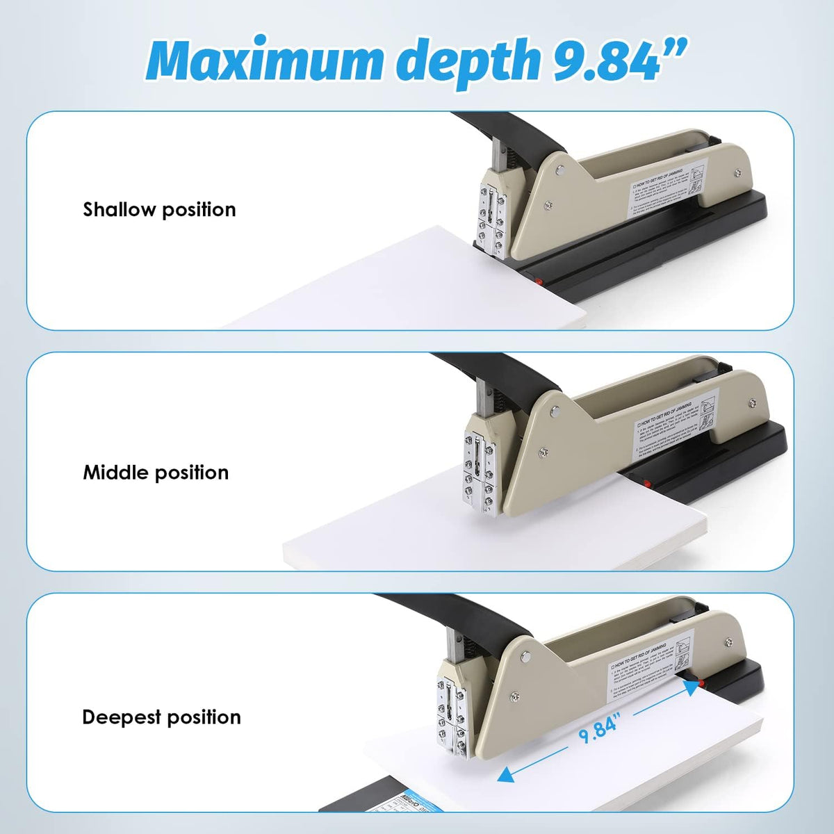 Heavy Duty Long Reach Stapler with 200 Sheets Capacity E56062