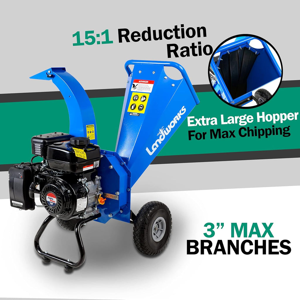 7HP 3 Inch Heavy Duty Wood Chipper Shredder Mulcher Y905