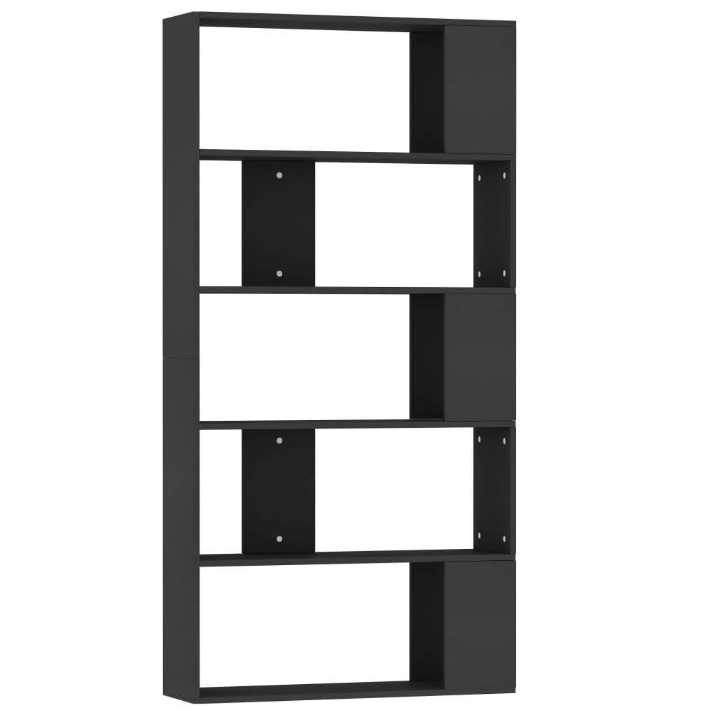 Black Chipboard Book Cabinet Room Divider Y2179