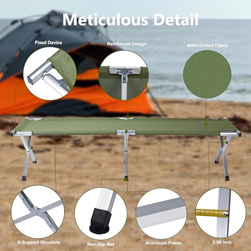 Folding Camping Cot with Carry Bag P7480