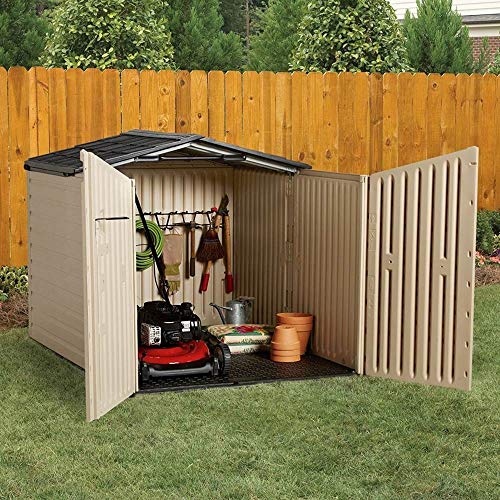 Beige/Brown 5 x 6.5 Ft Resin Outdoor Storage Shed L7777